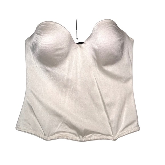 Dominique Other - Strapless Satin Bridal Basque Corset Ivory - 36B